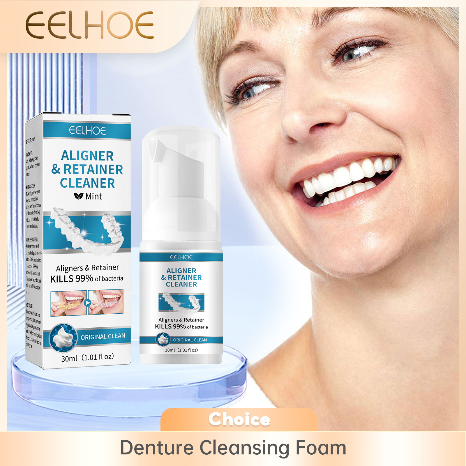 Teeth Whitening Naturally - Aligner Denture Cleaner Foam Deep Cleaning
