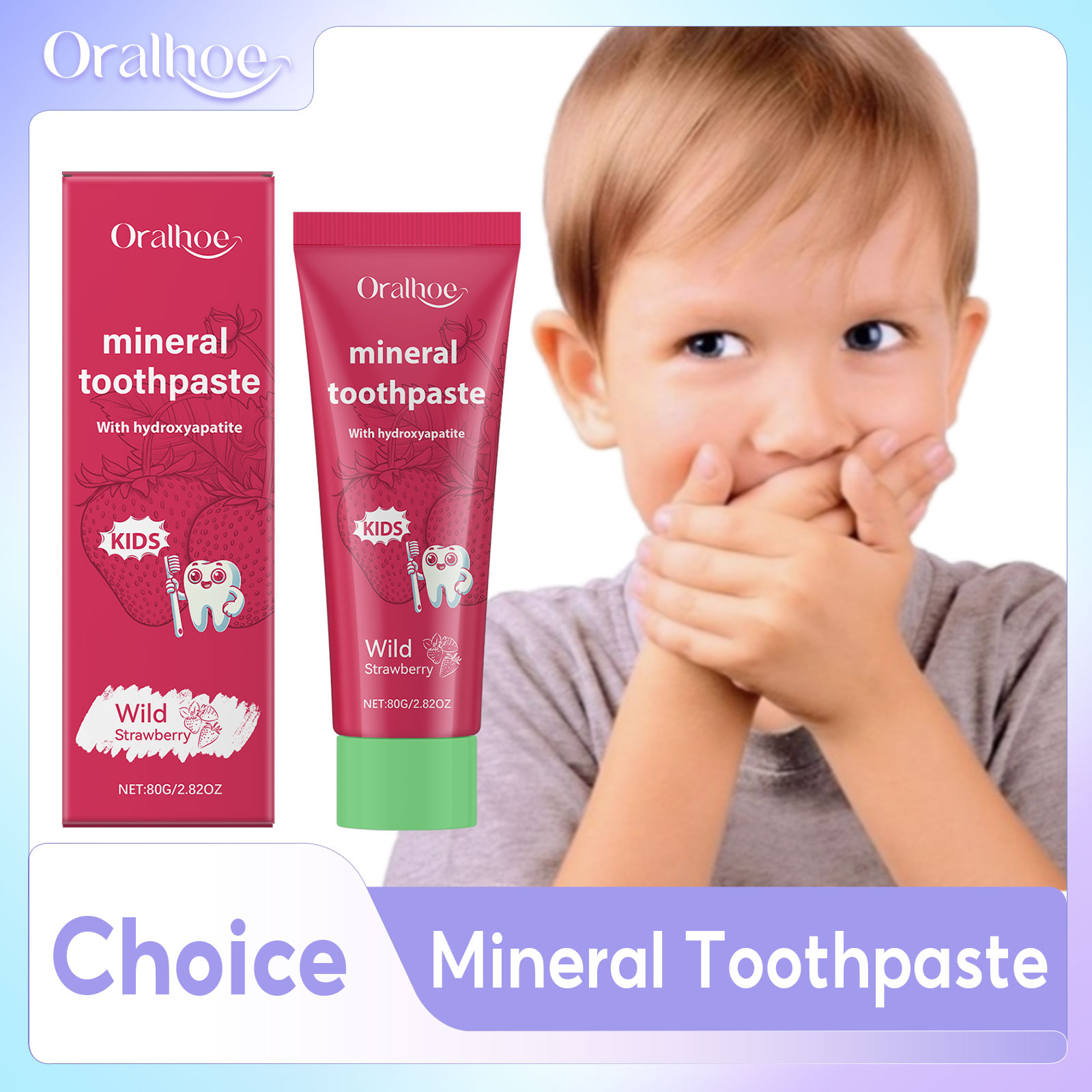 Oralhoe Kids Toothpaste Clean  - Teeth Whitening Naturally 评论和价格