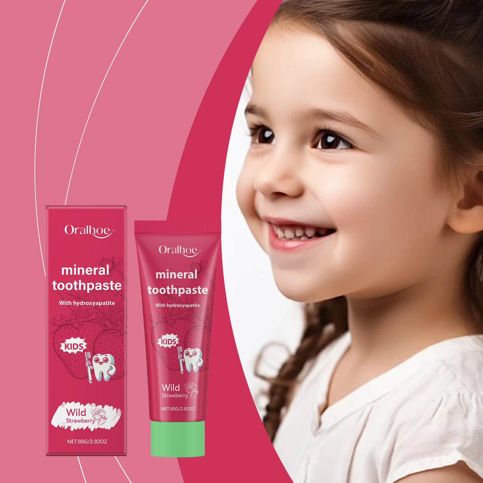 Oralhoe Kids Toothpaste Clean  - Teeth Whitening Naturally 评论和价格
